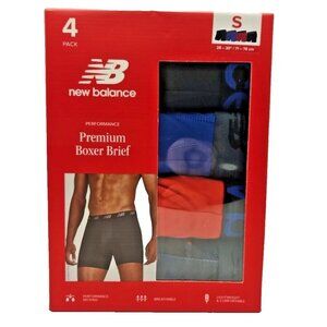 New Balance Men's 4 Pack Performance Premium Boxer Brief S 28-30" New